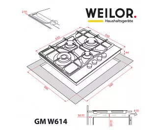 Варочная поверхность WEILOR GM W 614 SS