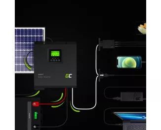 Гибридный солнечный инвертор (hybrid) Green Cell 12В 1кВт (INVSOL01)