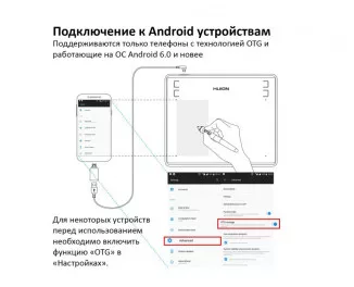 Графічний планшет Huion HS64