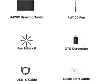 Графический планшет Huion Inspiroy H420X