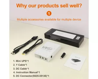 ИБП для роутера WGP mini DC UPS 103A (10400 mAh, 38Wh)