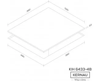 Индукционная варочная поверхность Kernau KIH 6433-4B