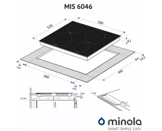 Индукционная варочная поверхность Minola MIS 6046 KBL