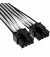 Кабель-адаптер 600W Corsair Premium Individually Sleeved 12+4pin PCIe Gen 5 12VHPWR cable, Type 4, BLACK/WHITE (CP-8920333)