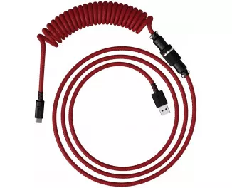 Кабель для игровой клавиатуры USB-C > USB-A HyperX Coiled Cable (6J677AA) Red 