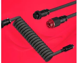 Кабель для ігрової клавіатури USB-C > USB-A HyperX Coiled Cable (6J677AA) Red 