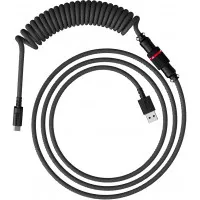 Кабель для игровой клавиатуры USB-C > USB-A HyperX Coiled Cable (6J679AA) Gunmetal Gray