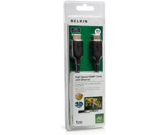 Кабель HDMI (M/M) Belkin 1м, High Speed Ethernet, черный