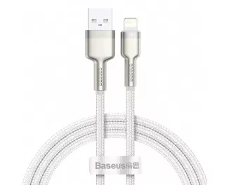 Кабель Lightning > USB  Baseus Cafule Metal Lightning 2.4A 1.0m (CALJK-A02) White