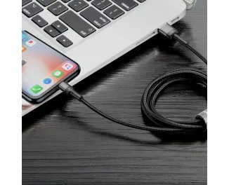 Кабель Lightning > USB  Baseus Cafule Special Edition 2.4A 1.0m (CALKLF-GG1) Gray