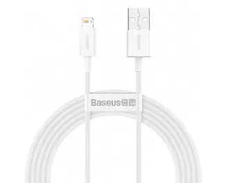 Кабель Lightning > USB  Baseus Superior Series Fast Charging 2.4A 2.0m (CALYS-C02) White