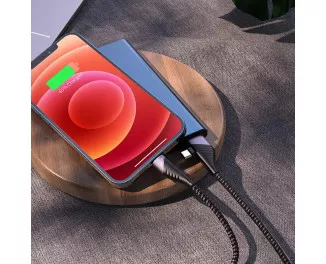 Кабель Lightning > USB + USB Type-C  hoco U95 Freeway PD 20W 1.2m Black