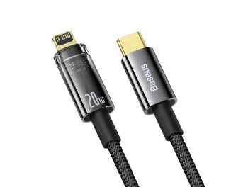 Кабель Lightning > USB Type-C  Baseus Explorer Series Auto Power-Off Fast Charging 20W 1.0m (CATS000001) Black