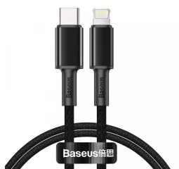 Кабель Lightning > USB Type-C  Baseus High Density Braided PD 20W 1.0m (CATLGD-01) Black