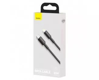 Кабель Lightning > USB Type-C  Baseus High Density Braided PD 20W 1.0m (CATLGD-01) Black