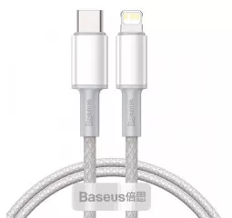 Кабель Lightning > USB Type-C  Baseus High Density Braided PD 20W 1.0m (CATLGD-02) White