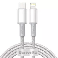 Кабель Lightning > USB Type-C  Baseus High Density Braided PD 20W 2.0m (CATLGD-A02) White