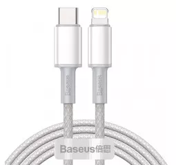 Кабель Lightning > USB Type-C  Baseus High Density Braided PD 20W 2.0m (CATLGD-A02) White