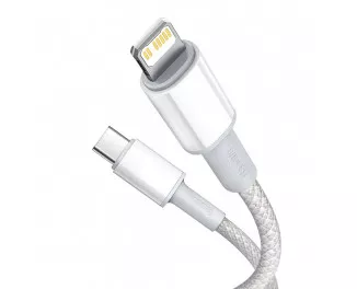 Кабель Lightning > USB Type-C  Baseus High Density Braided PD 20W 2.0m (CATLGD-A02) White