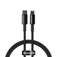 Кабель Lightning > USB Type-C  Baseus Tungsten Gold Fast Charging Data Cable PD 20W 1.0m (CATLWJ-01) Black