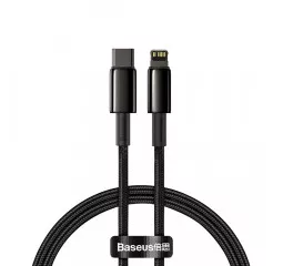 Кабель Lightning > USB Type-C Baseus Tungsten Gold Fast Charging Data Cable PD 20W 1.0m (CATLWJ-01) Black