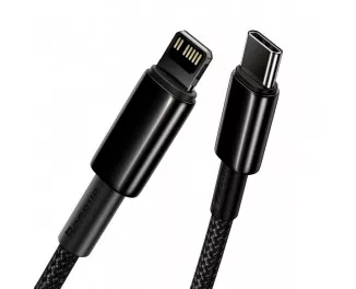 Кабель Lightning > USB Type-C  Baseus Tungsten Gold Fast Charging Data Cable PD 20W 1.0m (CATLWJ-01) Black