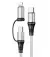 Кабель Lightning + USB Type-C > USB Type-C hoco X50 Exquisito PD 60W 1.0m Gray