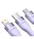 Кабель USB > USB Type-C + Lightning + microUSB Baseus Flash Series Ⅱ One-for-three Fast Charging Data Cable 100W 1.2 m (CASS030005) Purple