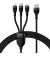 Кабель USB > USB Type-C + Lightning + microUSB Baseus Flash Series Ⅱ One-for-three Fast Charging Data Cable 66W 1.2 m (CASS040001) Black