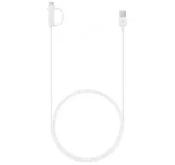 Кабель USB-A > USB-С/microUSB зарядки/синхронизации Samsung, 1.5м, Type-C, белый