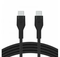Кабель USB-C > USB-C зарядки/синхронизации Belkin, 3м, 60Вт, Type-C, силиконовый, с клипсой, черный
