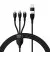 Кабель USB + USB Type-C > USB Type-C + Lightning + microUSB Baseus Flash Series Ⅱ Two-for-three Charging Cable 100W 1.2 m (CASS030103) Black