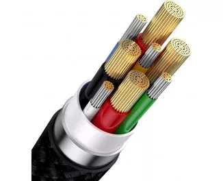 Кабель USB + USB Type-C > USB Type-C + Lightning + microUSB Baseus Flash Series Ⅱ Two-for-three Charging Cable 100W 1.2 m (CASS030103) Black