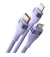 Кабель USB + USB Type-C > USB Type-C + Lightning + microUSB Baseus Flash Series Ⅱ Two-for-three Charging Cable 100W 1.2 m (CASS030103) Purple