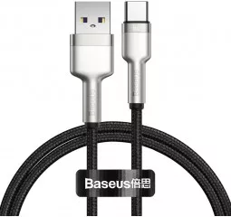 Кабель USB Type-C > USB  Baseus Cafule Metal Data Cable 66W 0.25m (CAKF000001) Black