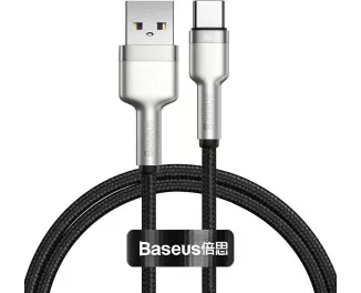 Кабель USB Type-C > USB  Baseus Cafule Metal Data Cable 66W 1.0m (CAKF000101) Black