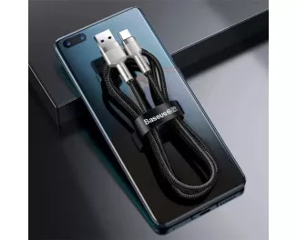 Кабель USB Type-C > USB  Baseus Cafule Metal Data Cable 66W 1.0m (CAKF000101) Black