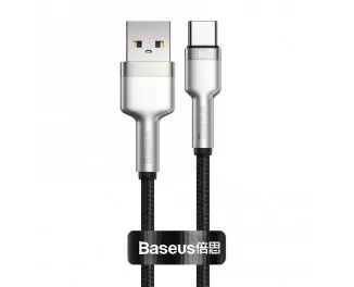 Кабель USB Type-C > USB  Baseus Cafule Metal Data Cable 66W 1.0m (CAKF000101) Black