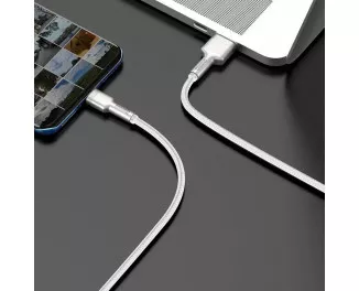 Кабель USB Type-C > USB  Baseus Cafule Metal Data Cable 66W 1.0m (CAKF000102) White