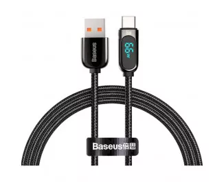 Кабель USB Type-C > USB Baseus Display Fast Charging Data Cable 66W 1.0 m (CASX020001) Black