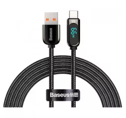 Кабель USB Type-C > USB Baseus Display Fast Charging Data Cable 66W 2.0 m (CASX020101) Black