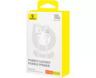 Кабель USB Type-C > USB Baseus Gem Fast Charging Data Cable 100W 2.0 m (P10373002211-01) Moon White