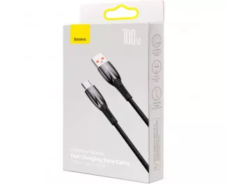 Кабель USB Type-C > USB Baseus Glimmer Series Fast Charging Data Cable 100W 2.0 m (CADH000501) Black