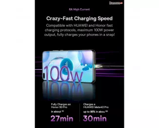 Кабель USB Type-C > USB Baseus Glimmer Series Fast Charging Data Cable 100W 2.0 m (CADH000501) Black