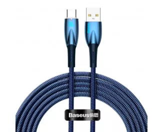 Кабель USB Type-C > USB Baseus Glimmer Series Fast Charging Data Cable 100W 2.0 m (CADH000503) Blue