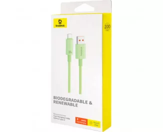 Кабель USB Type-C > USB Baseus Habitat Series Fast Charging Cable 100W 2.0 m (P10360203631-01) Natural Green