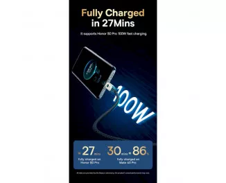 Кабель USB Type-C > USB Baseus Unbreakable Series Fast Charging Data Cable 100W 2.0 m (P10355801111-01) Cluster Black