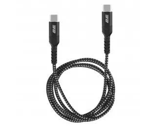 Кабель USB Type-C > USB Type-C 2E 1 м 240 Вт Type-C Black (2E-CCCCAL-WH)