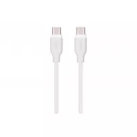 Кабель USB Type-C > USB Type-C  2E Glow 60W 1m White (2E-CCCC-WH)
