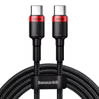 Кабель USB Type-C > USB Type-C  Baseus Cafule Flash Charging PD 2.0 100W 2.0m (CATKLF-AL91) Red/black